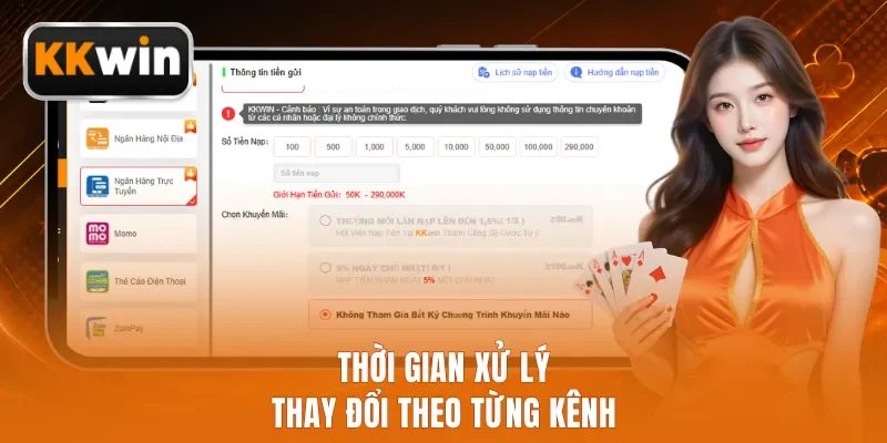 Thời gian xử lý thay đổi theo từng kênh